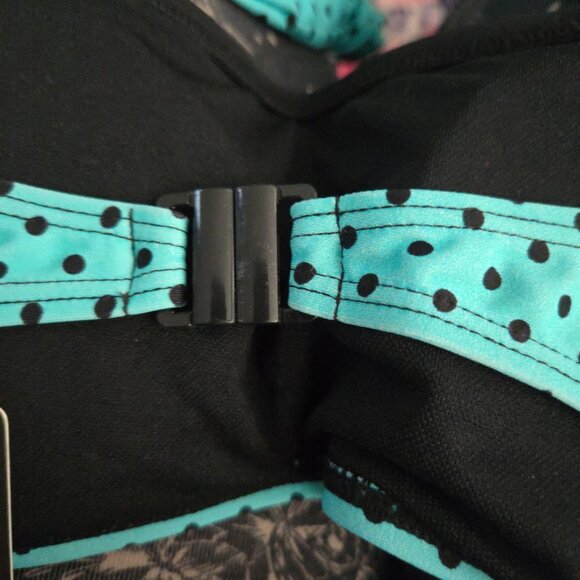 Banjo And Cake Pin-up Bikini Set. Polka Dots and Roses. MEDIUM NWT - Picture 2 of 8